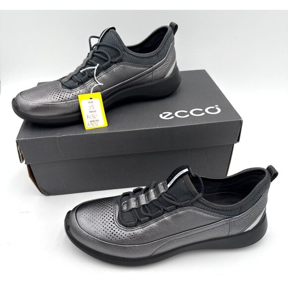 Ecco Shoes - NWT Ecco Soft 5 Toggle Women's EU 38 US 7 Dark Shadow Gray Metalic Leather Shoes